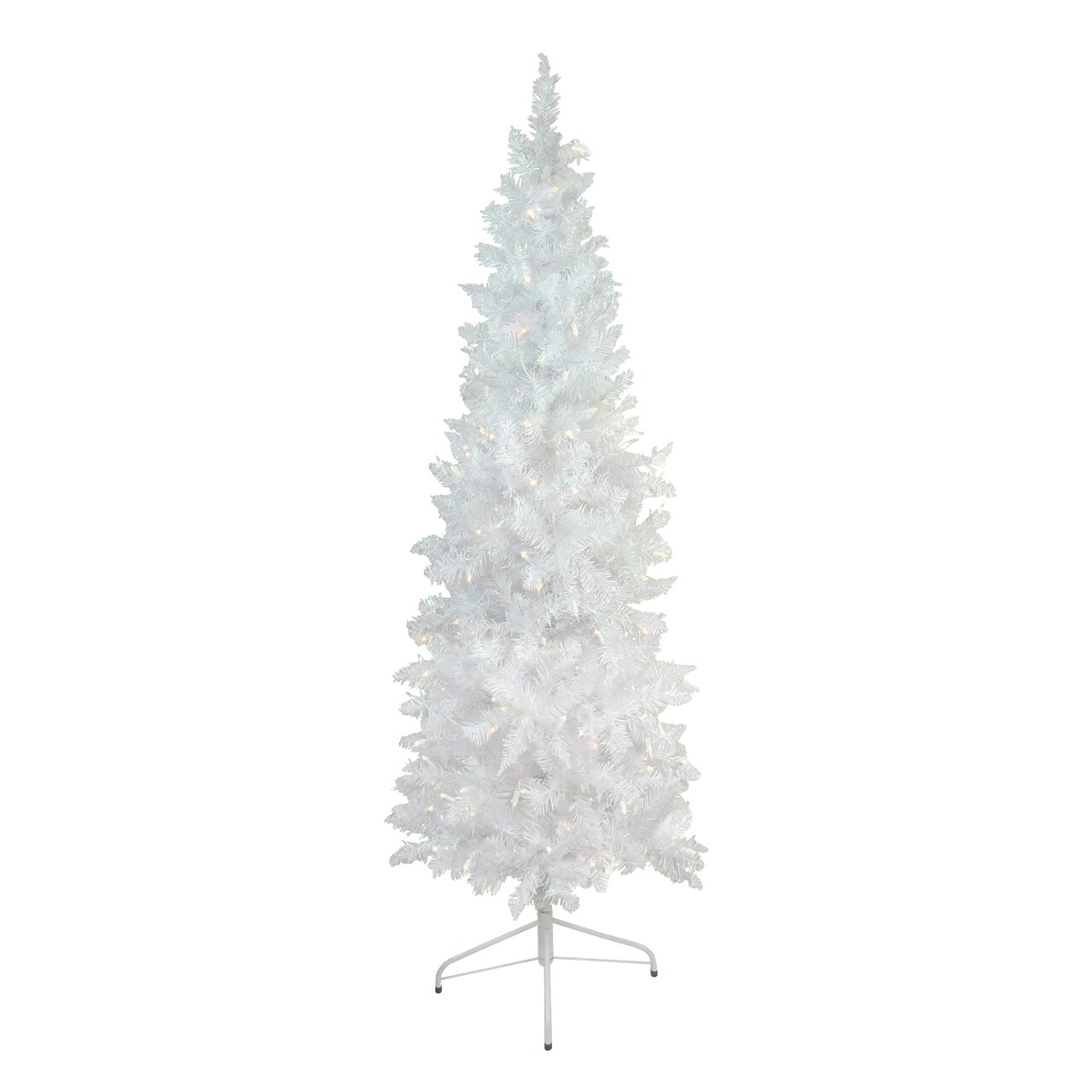 Northlight 6' Pre-Lit Glimmer Iridescent Spruce Artificial Christmas Tree -  Clear AlwaysLit Lights